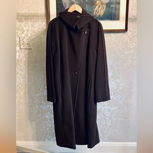 Brand New Never Worn Max Mara Mid-Length Coat in Chocolate Brown Wool & Cashmere